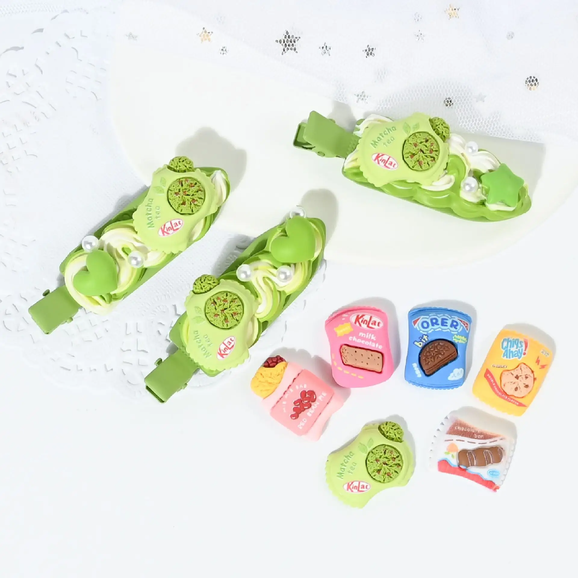 

10pcs Cartoon Resin Kawaii Fake Food Series Miniature Accessories Embellishment Craft Supplies DIY Mini Figurine Planar Flatback
