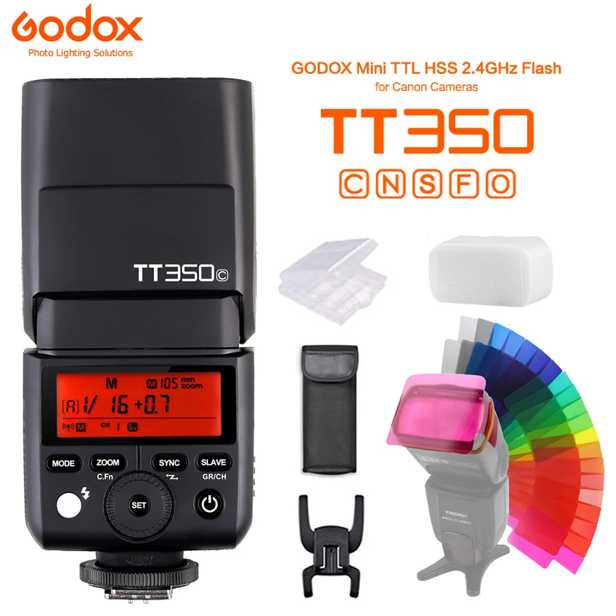 Ceny Godox Mini Lampa Błyskowa TT350S TT350N TT350C TT350O TT350F Lampa Błyskowa TTL HSS GN36 Do Aparatu Canon Nikon Sony Fujifilm Olympus
