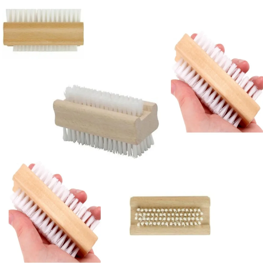 

2PCs Washing Up Paint Brush Nail Care Tool Cleaning Brush Finger Toe Bristles Scrubbing Brush Nail Brush Dust Removal