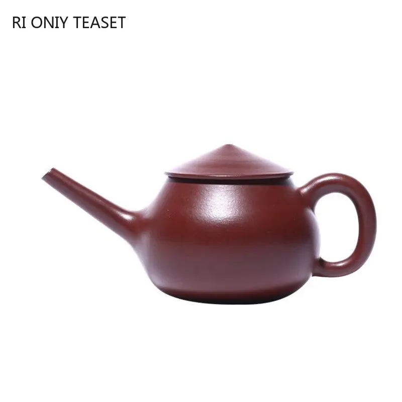 

Китайские чайные горшки из исинской фиолетовой глины, 140 мл, чайный горшок ручной работы известных художников, чайник из сырой руды, фиолето...