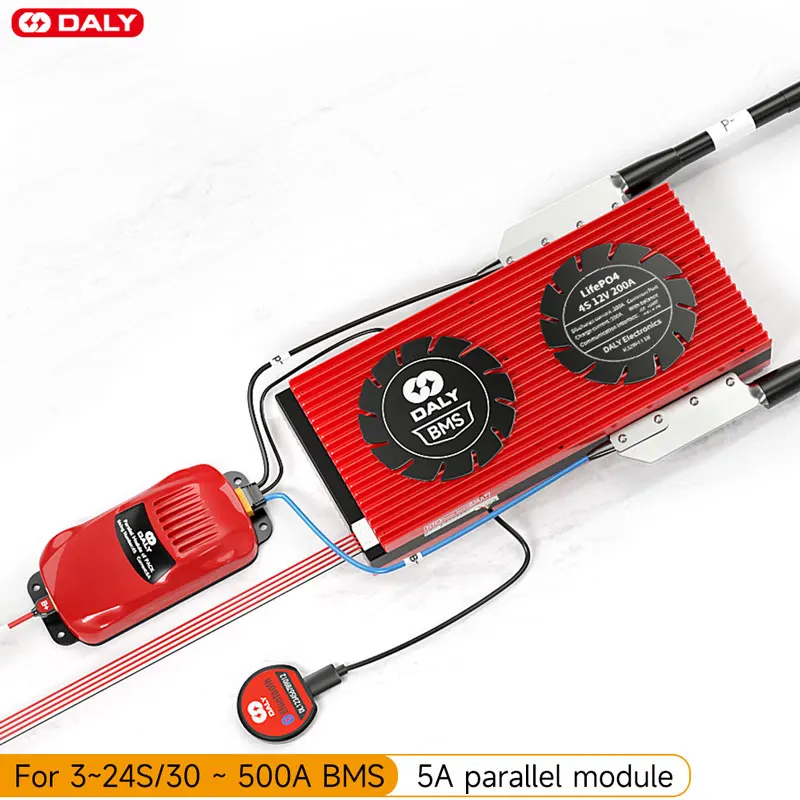 

Daly smart parallel bms LiFePO 16S BT 250A Fan parallel use in 15A