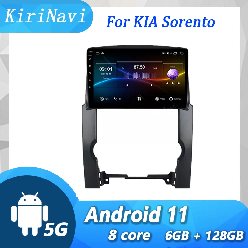 

KiriNavi Android 11 For KIA Sorento 2009-2012 Car DVD Multimedia Player Auto Radio GPS Navigation 4G WIFI Stereo Video DSP