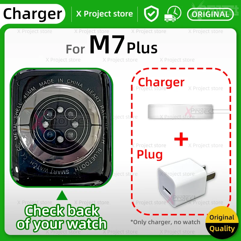 

Кабель зарядного устройства M7 PLUS для смарт-часов m7plus серии 7, Беспроводная зарядка через USB, оригинальная поддержка M26 M36 plus