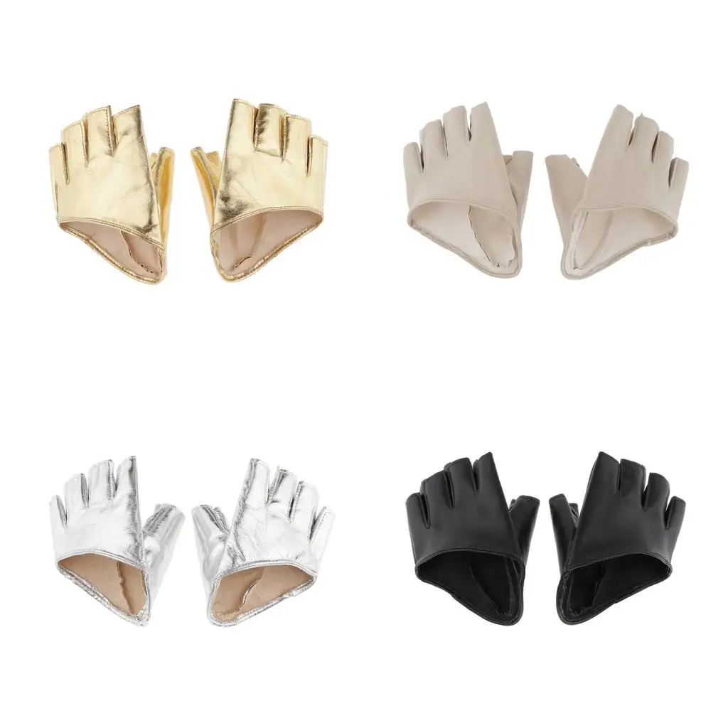

PU Leather Half Finger Fingerless for Driving Dancing Show