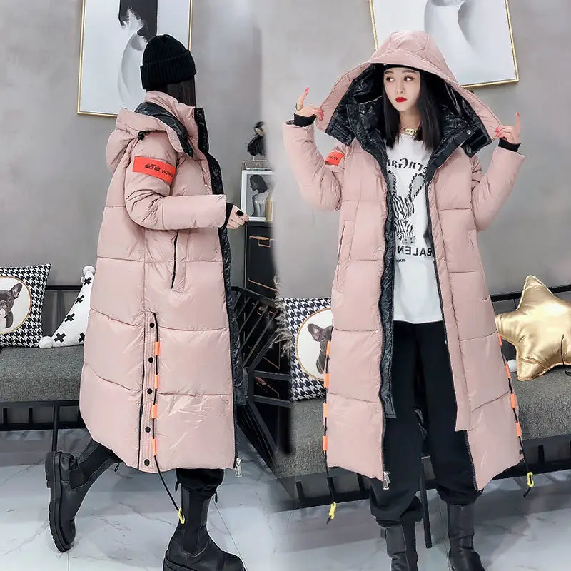 New Winter Cotton Padded Woman Parkas Jackets Oversize Hooded Coats Korean Fashion Warm Thickening Snow Clothes Super Hot