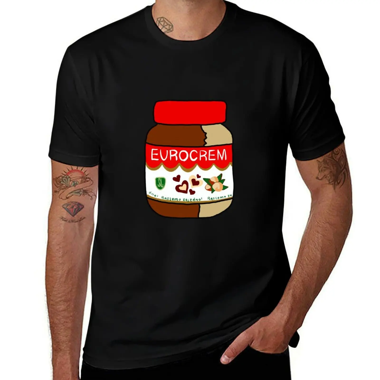 Фото Сербский Еврокрем |   Футболка Chocolate Hazelnut Spread, удобная рабочая футболка для мужчин №1