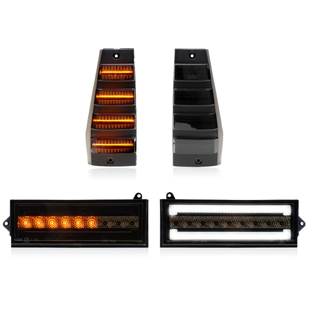 Для 1984-1996 Jeep Cherokee XJ Wagoneer бампер светодиодный переключатель парковки/динамический указатель поворота белый угловой крыло боковые габаритные огни