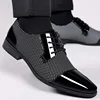 Trending Classic Men Dress Shoes For Men Oxfords Patent Leather Shoes Lace Up Formal Black Leather Wedding Party Shoes 1