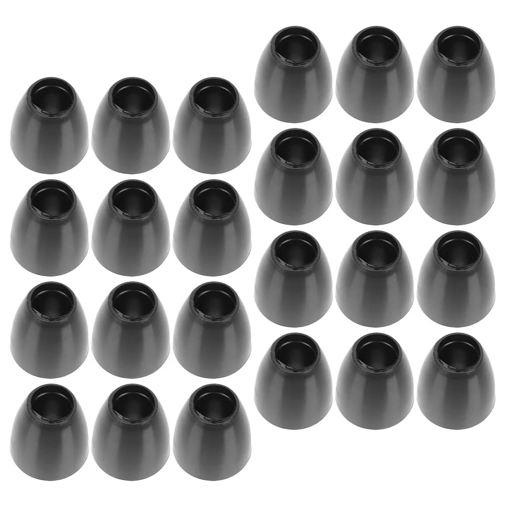 

24 Pcs Black Auscultation Earplugs Replacement Tip Silicone Earbuds Universal Replaceable Silica Gel Stethoscope Tips