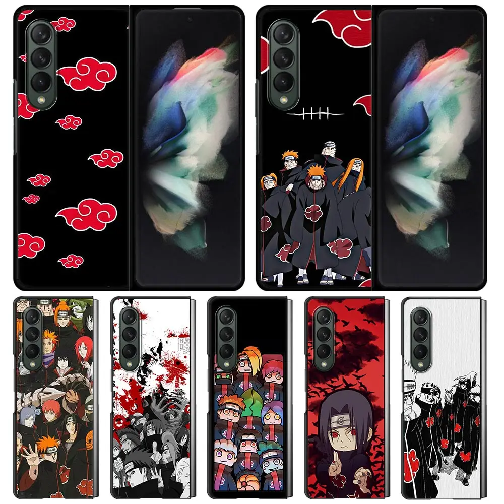 

Case For Samsung Galaxy Z Fold 3 Funda Hard PC Mobile Phone Housing Z Fold3 Luxury Coque Shell Naruto Uchiha Itachi