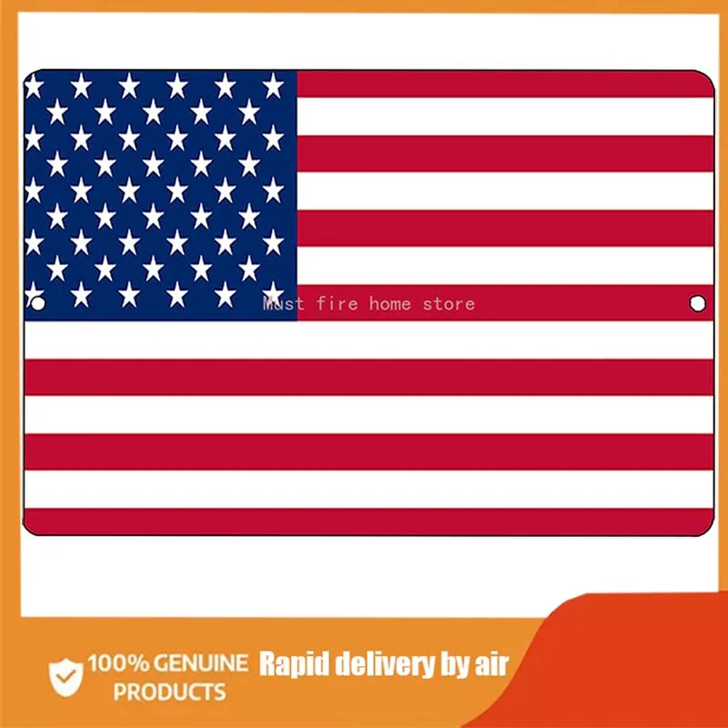 

USA American Flag Metal Tin Sign Wall Decor Man Cave Bar US United States Old Glory metal decor metal plate