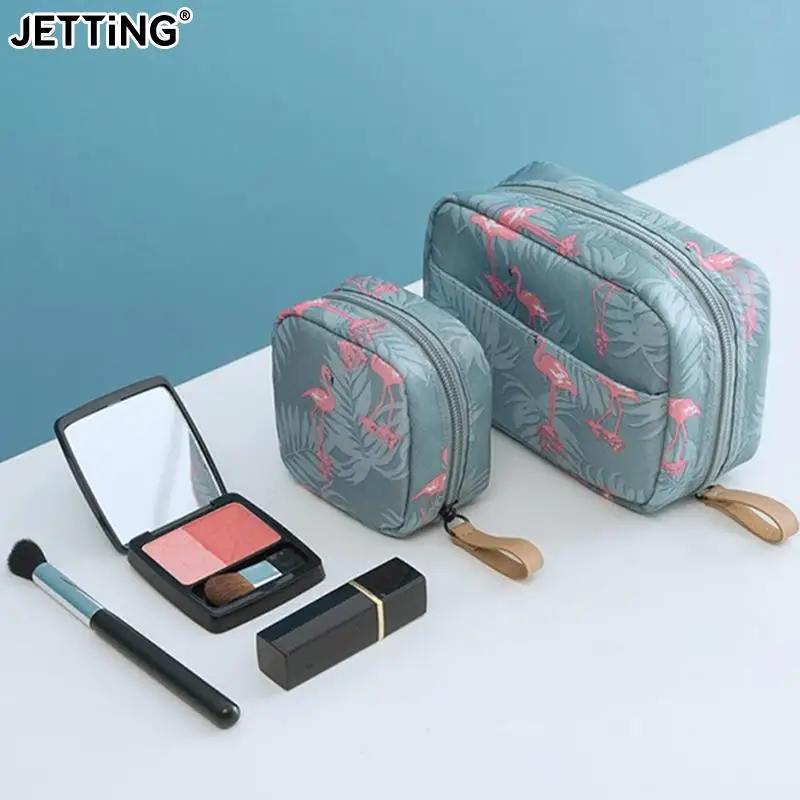 

Mini Cosmetic Bag Flamingo Solid Color Travel Toiletry Storage Bag Cactus Beauty Makeup Bag Cosmetic Bag Organizer For Women