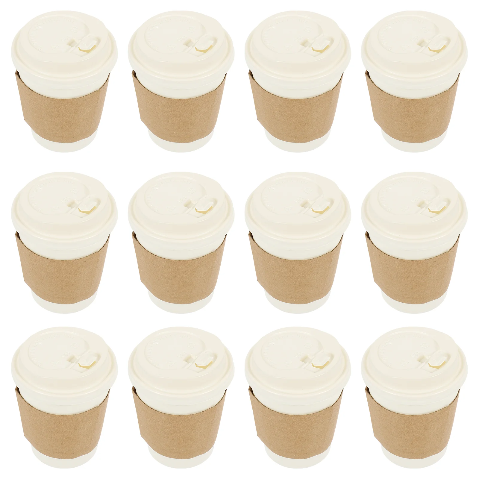 

Cups Paper Coffee Hot Disposable Cup Beveragelids Oz Mugs Espresso Drinks Forgo Togo Container Take Out Brown Sleeve Dome Drink