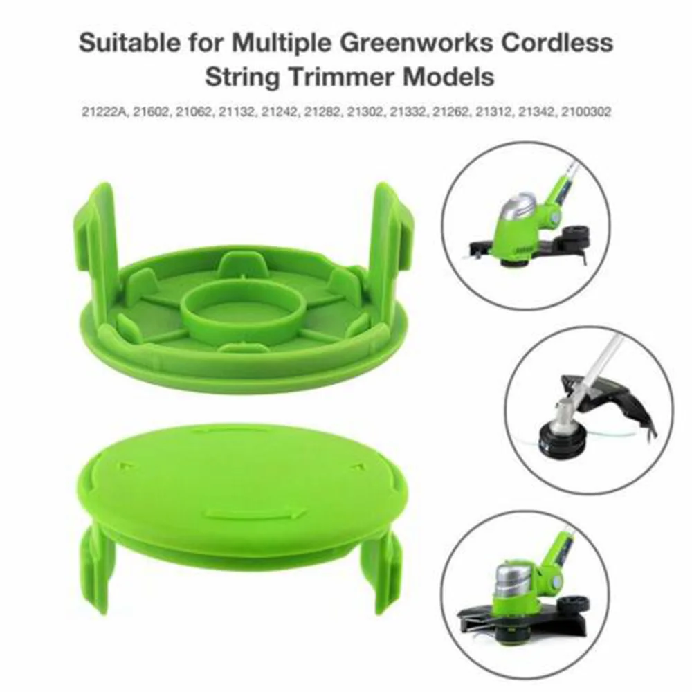 

High quailty New Spool Cover For Greenworks Model Replace Spool Cap String Trimmer 2100202 2100302 21132 21242