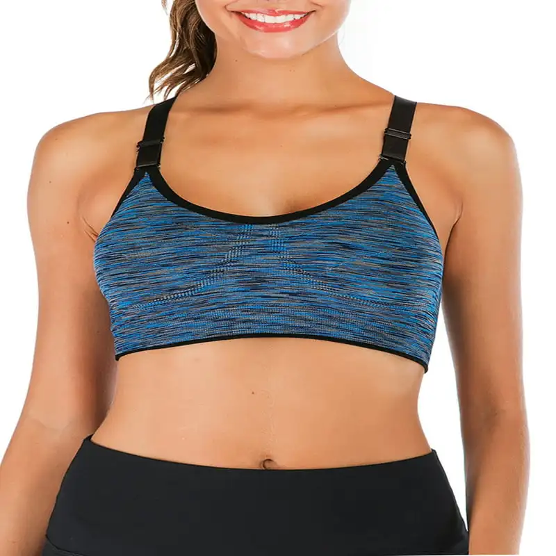 

Спортивный бюстгальтер премиум-класса с нескользящей полной фигуркой фиолетового/Красного/зеленого/серого цветов с мягкой поддержкой средней силы-идеальные женские упражнения и акции