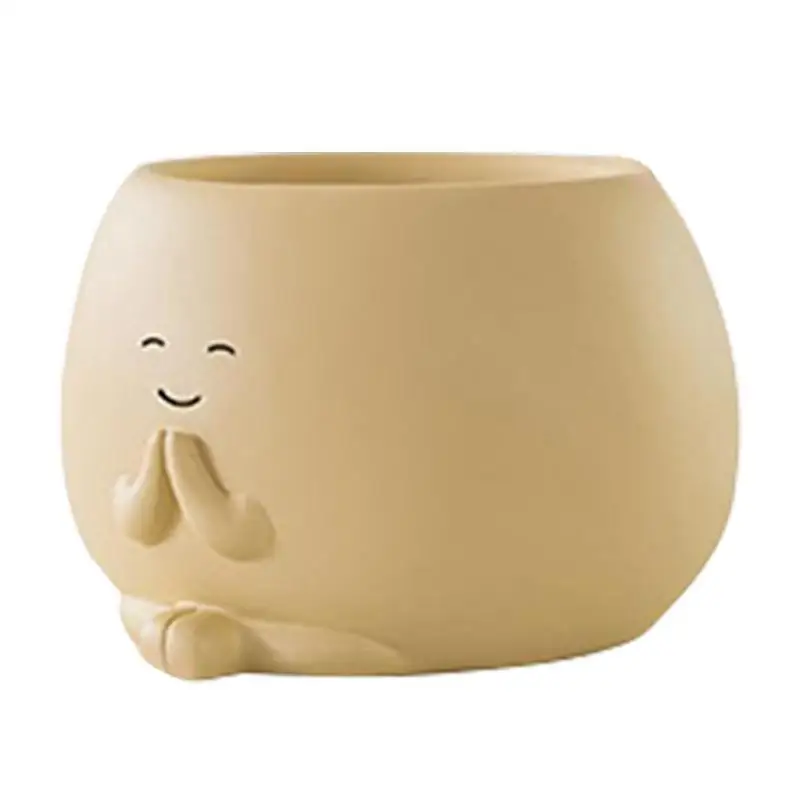 Ogród Sadzarka Doniczki Swing Face Doniczka Uśmiechnięta Twarz Żywica Huśtawka Kwiatów Sukulentów