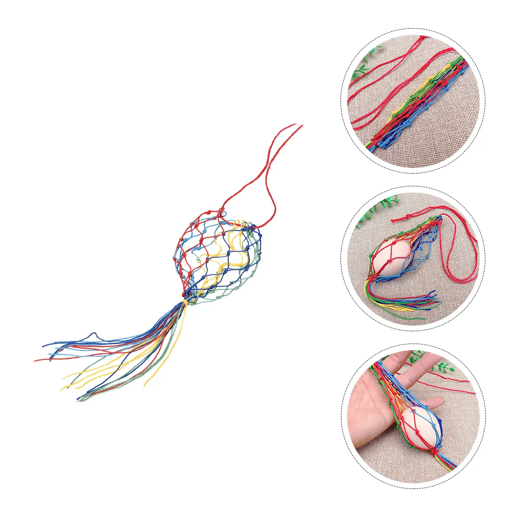 

10 Pcs Colorful Eggs Mesh Bags Decorative Easter Egg Bags Netting Pouches