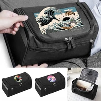 unisex travel cosmetic bag zipper makeup beauty case make up organizer toiletry bag kits storage hanging wash pouch wave series