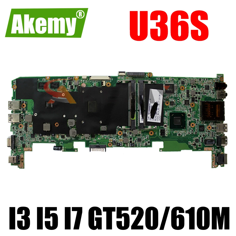 

U36SD i5 Серии Процессор процессор для ASUS U36S U36SG U44SG материнская плата для ноутбука REV 2,1 Материнская плата GT520M N12P-GV-B-A1 DDR3 Проверка прошла успешно