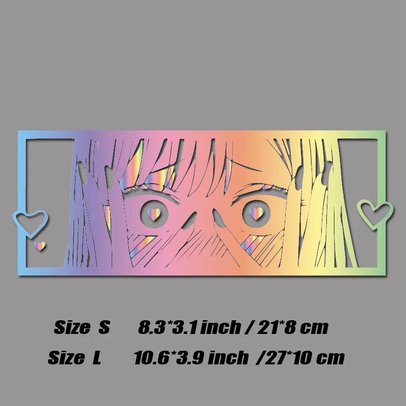 

Состреляющая аниме-девушка с наклейкой «любовь глаза», японский аниме-стиль DJ, для окон, для уникального образа