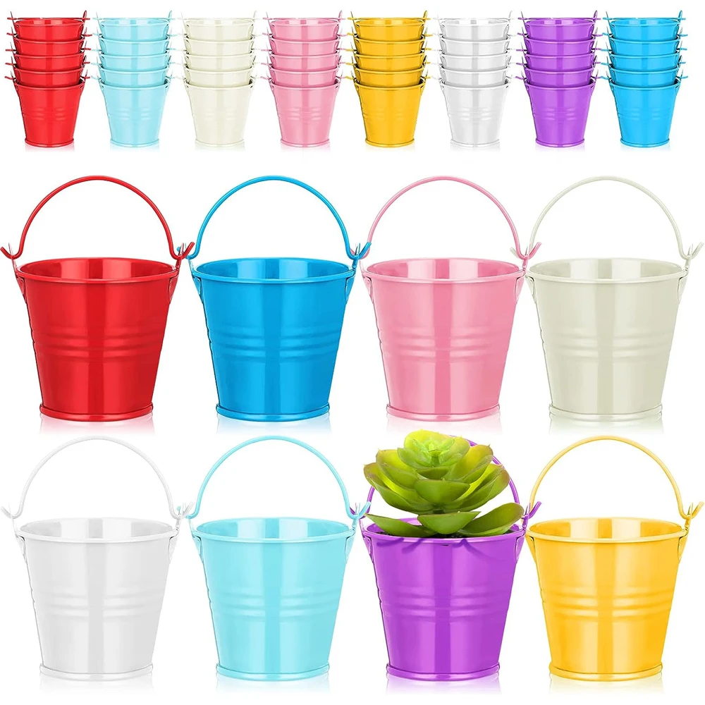 Мини металлические ведра с ручкой Оцинкованное Ведро маленькое Оловянное ведро