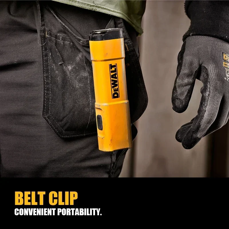 Перезаряжаемый фонарик DEWALT DCL183 3 режима боковое освещение с зажимом для ремня и