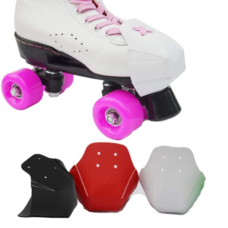 

2 Pcs Quad Roller Skate Artificial Leather Roller Skate Toe Guards Protectors Toe Caps Protector 24BD