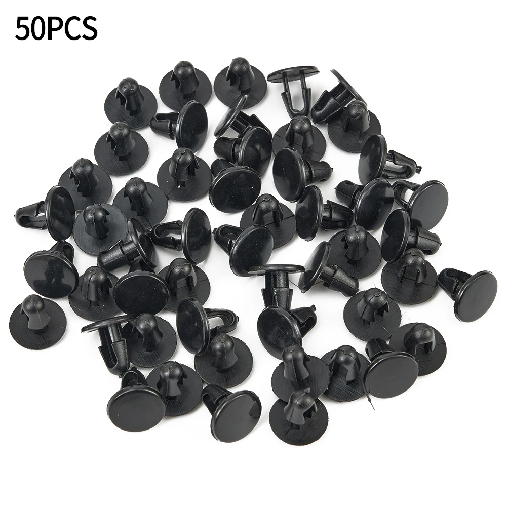 

50Pcs Fastener 5mm Dia Hole Push Car Door Trim Panel Clip Retainer For -GM For Toyota Replace 90467-08004 For Nova 1985-On