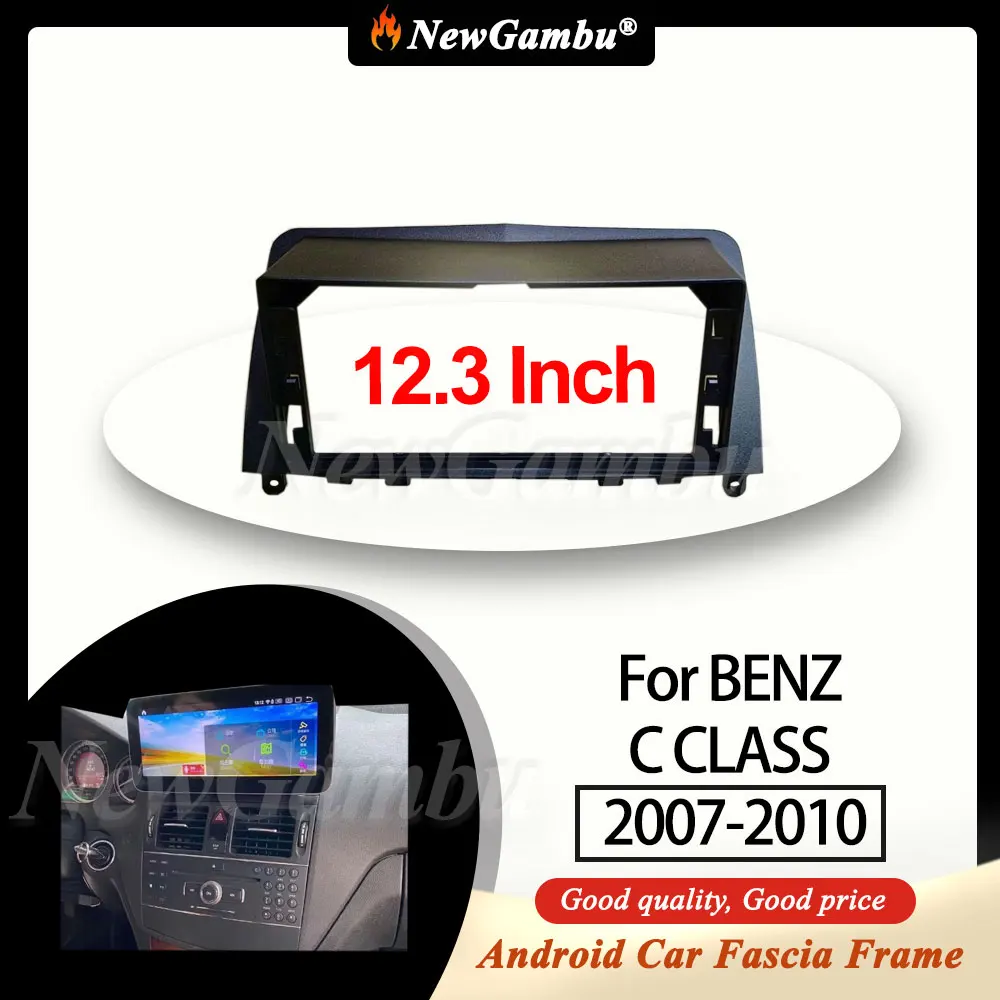 

Рамка для автомобиля NewGambu 12,3 дюйма для BENZ C CLASS 2007-2010, рамка для экрана Android, панель приборной панели, облицовка, декодер