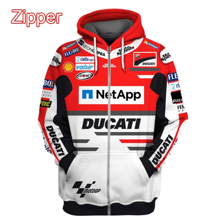 

Ducati-мужская и женская модель с капюшоном для неформальных встреч, прогулочных соревнований, велоспорта или