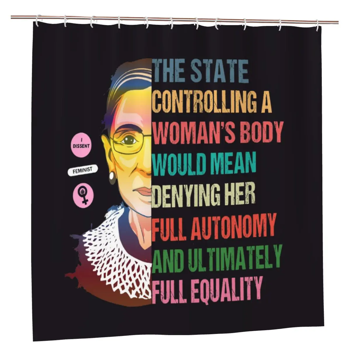 

Pro Choice My Body My Choice Shower Curtain Abortion Rights Feminist Bathroom Thicken Multi-size Curtains with 12 Hook