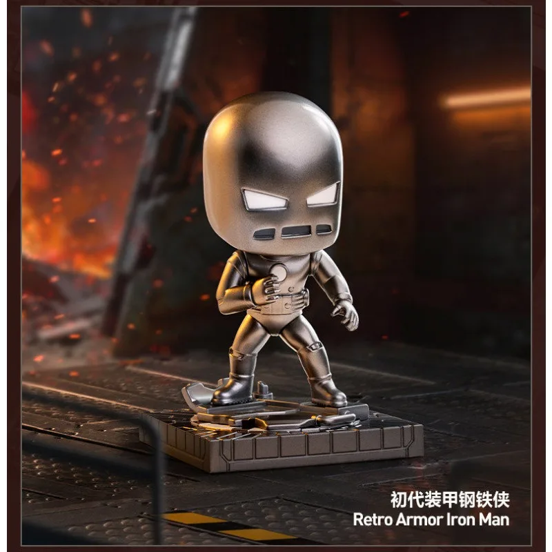 Фото POP MART Marvel Infinity Saga Series Blind Box |   Коллекционная фигурка Железного человека из ПВХ, игрушка-супергерой, украшение для рабочего стола, подарок №1