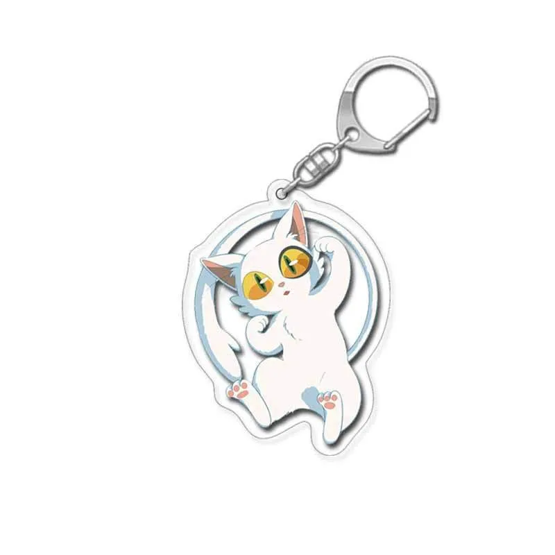 Anime Suzuki No Tojimari keychain Daijin Cat Iwado Acrylic Key chains Pendant llaveros chaveiro For Men Women Key Ring Jewelry