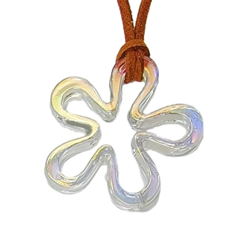 Уникальные выдолбленные ожерелья с подвеской в ​​виде цветка из акрилового