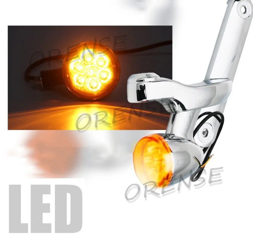 Светодиодные фары дальнего света и дымчатые указатели поворота для Harley Touring Street