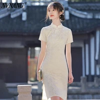 nvnang chinese cheongsam summer 2022 new day to day can wear modified version of cheongsam young girl style dress medium length