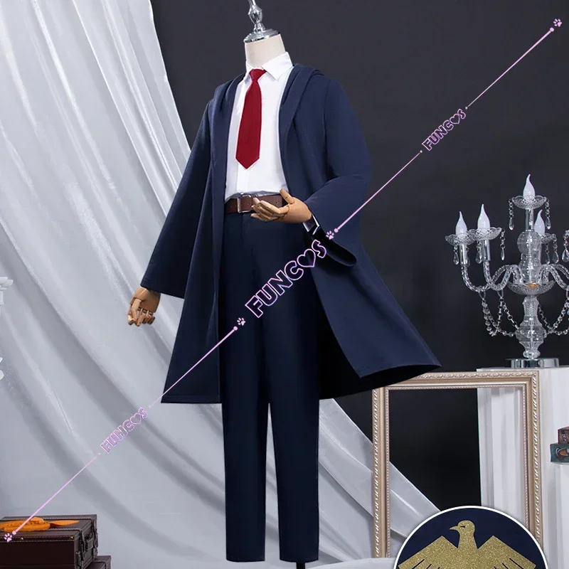 Аниме Mashle Magic and Muscles Косплей Костюм Парик Mash Lance Lemon Dot Finn Rayne Academy Униформа Синий