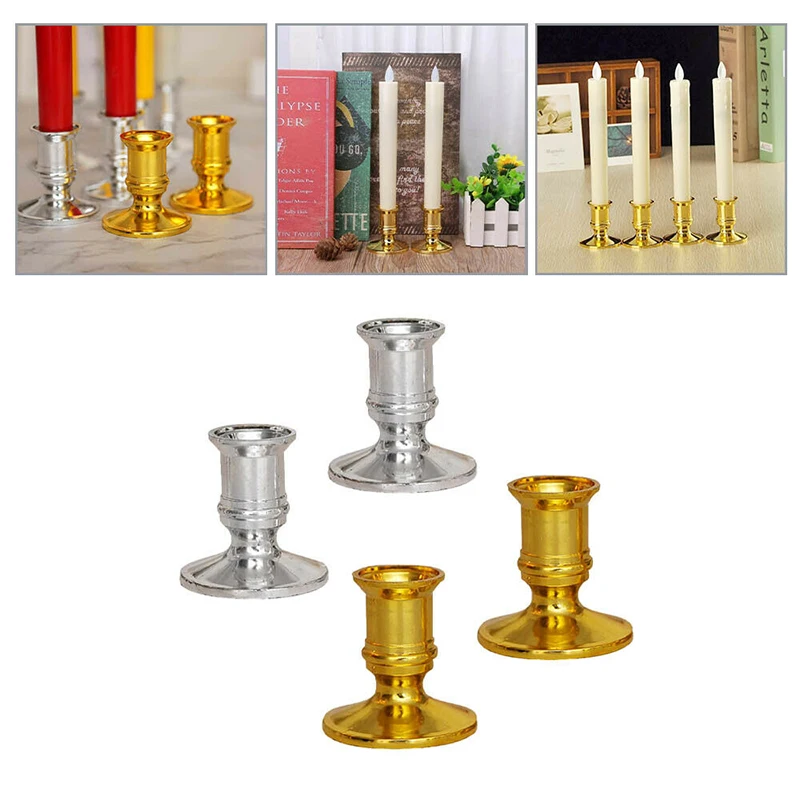 

20PCS Plastic Candle Base Holder Taper Pillar Candlestick Stand Home Party Decor Stands Party Wedding Candle Decoration Tool