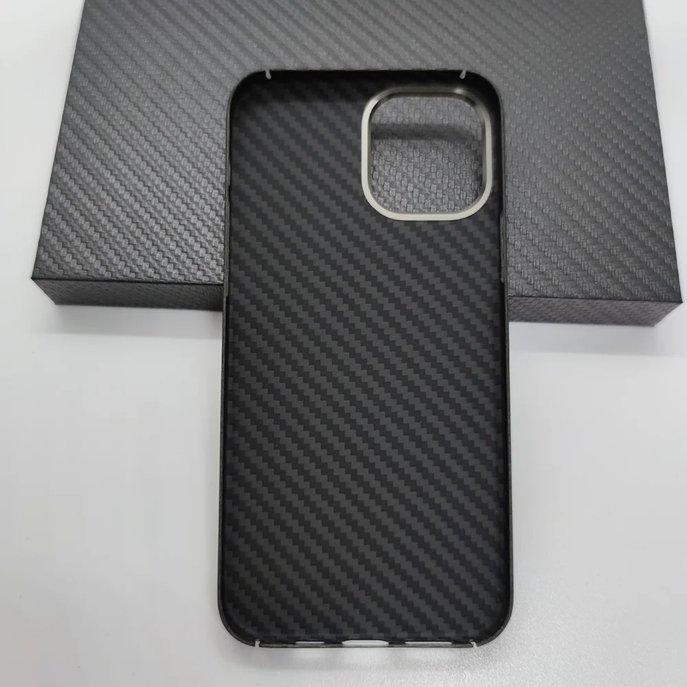 Kup Dla Iphone14 13 12 Pro Max Case Włókno Aramidowe Ultra-cienka Ochrona Aparatu Obudowa Telefonu Z Włókna Węglowego Dla IPhone14 Plus 13 Pro Case
