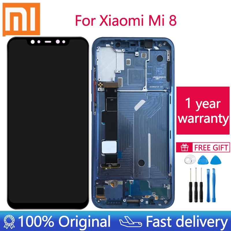 

Original Amoled Display For Xiaomi Mi 8 LCD 10 Touches Screen Replacement For MI8 Mi 8 Global M1803E1A Tested No Dead Pixel