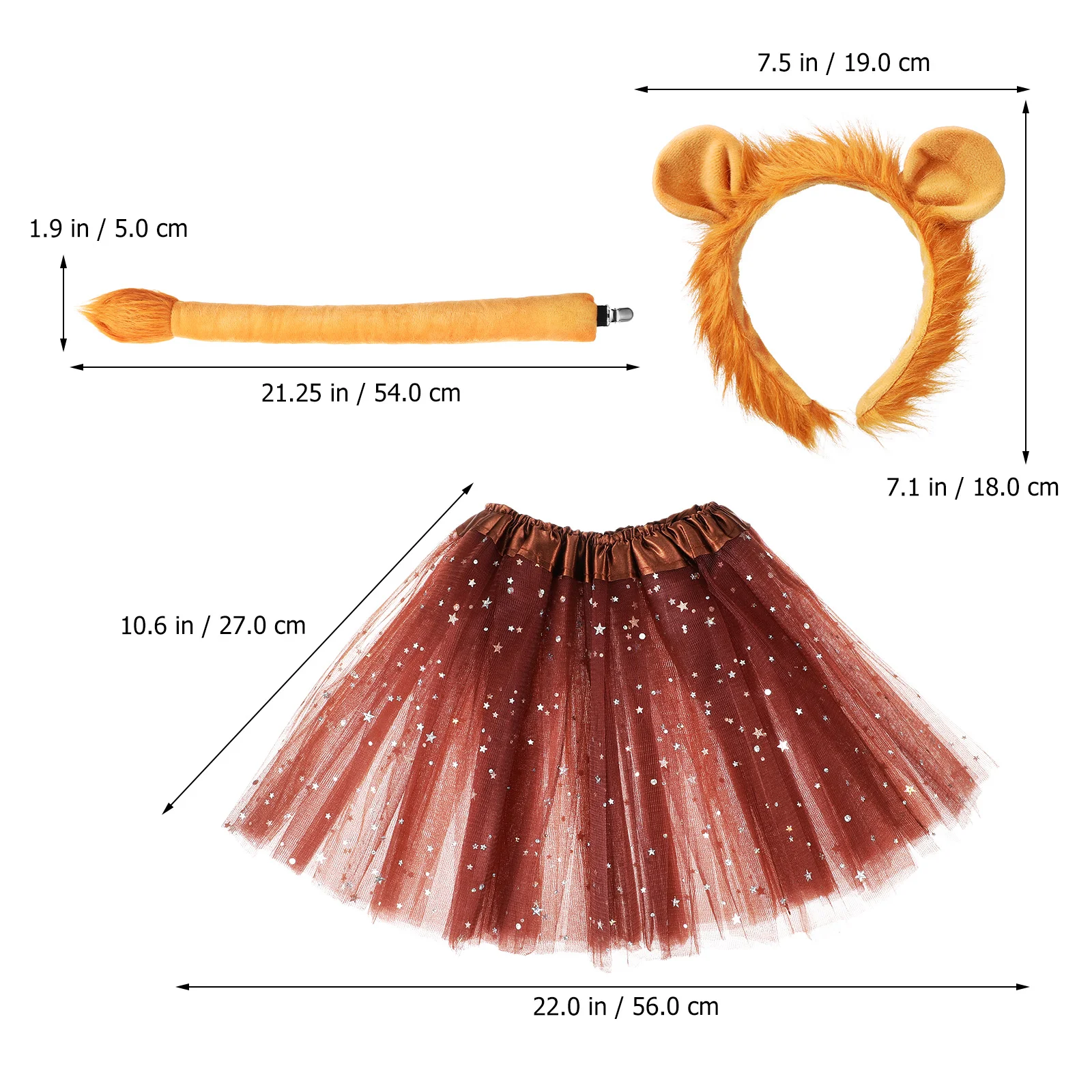 Костюм для косплея льва комплект из 3 предметов детские костюмы грива девочек