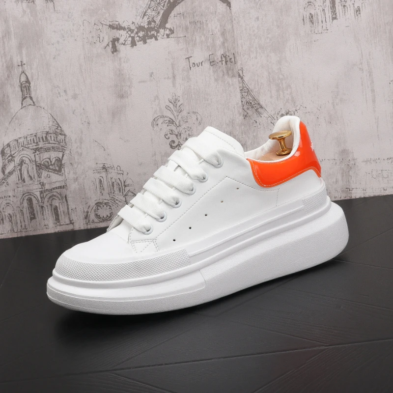 

Men Brand Luxury Designer Youth Trending Chunky White Shoes Male Vulcanize Outdoor Super Classic Sneakers Zapatos De Hombre
