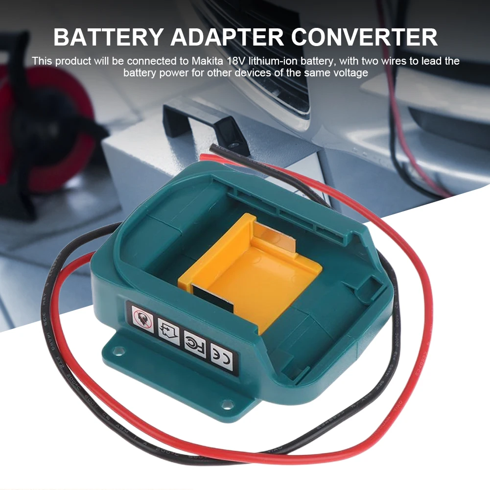 

Преобразователь адаптера батареи для проволоки Makita 18 в 14 AWG, литий-ионная батарея «сделай сам», электроинструмент для небольшого вентилятора постоянного тока/модификации электрической игрушки