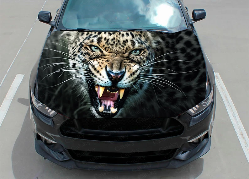 

Leopard Car Hood Decals Vinyl Stickers Graphic Packaging Decals Car Decals Graphics Hood Decals Animal Custom