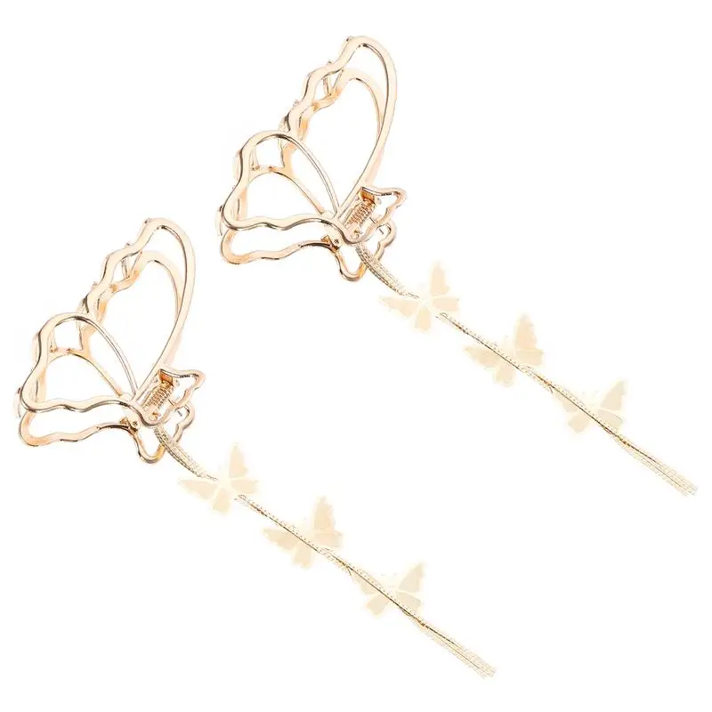 

2 шт., женские зажимы для волос с бабочками