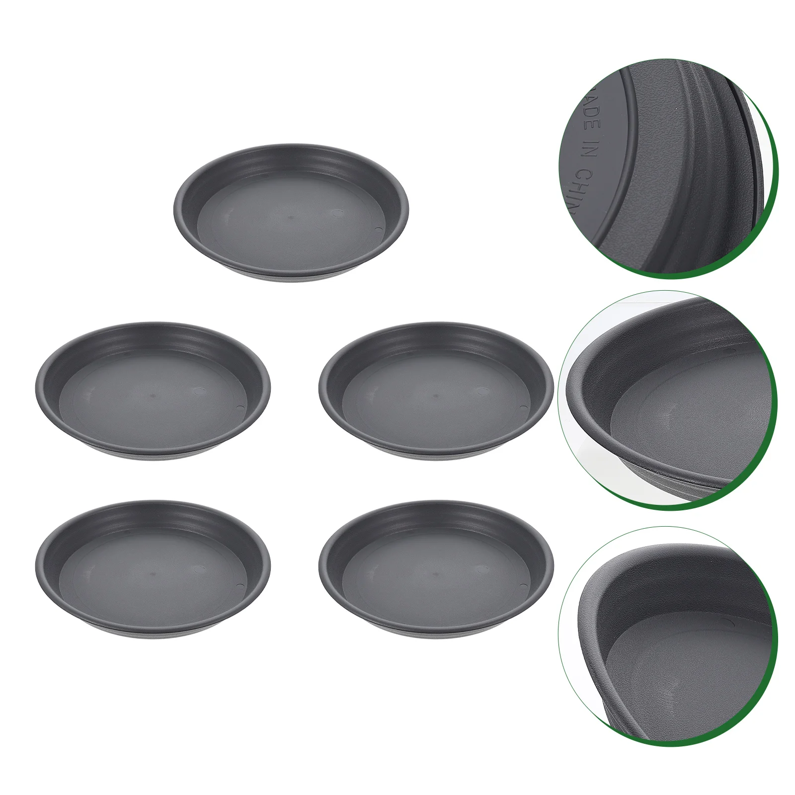 

5Pcs Plastic Flower Pot Saucers Round Water Trays Saucer Indoor Outdoor Garden Supplies