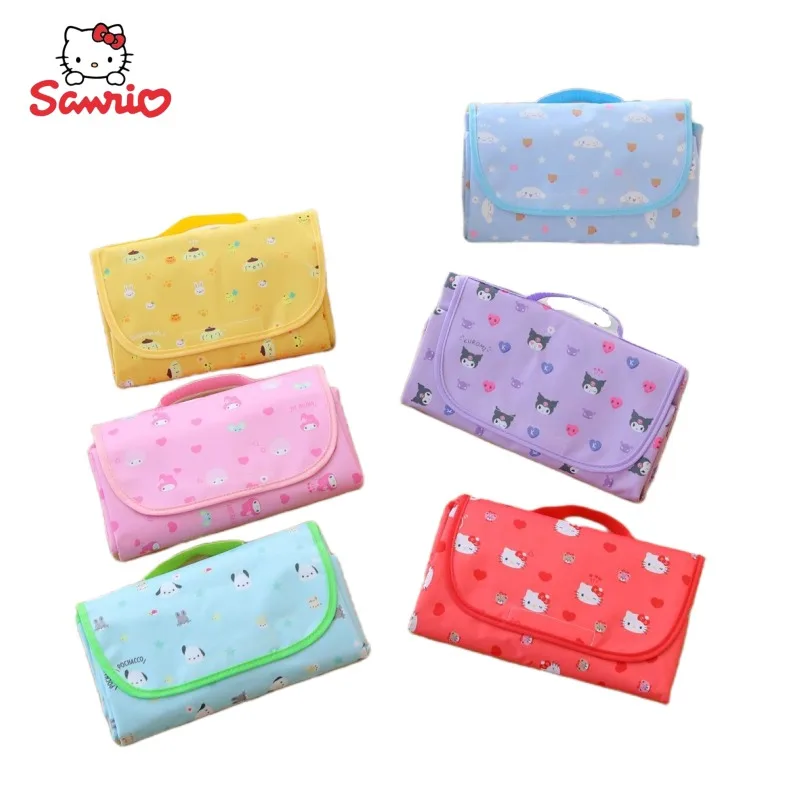 

New Hello Kitty Kuromi My Melody Sanrio Anime Peripheral Kawaii Cartoon Beach Mat Picnic Mat Creative Cute Camping Mat Wholesale