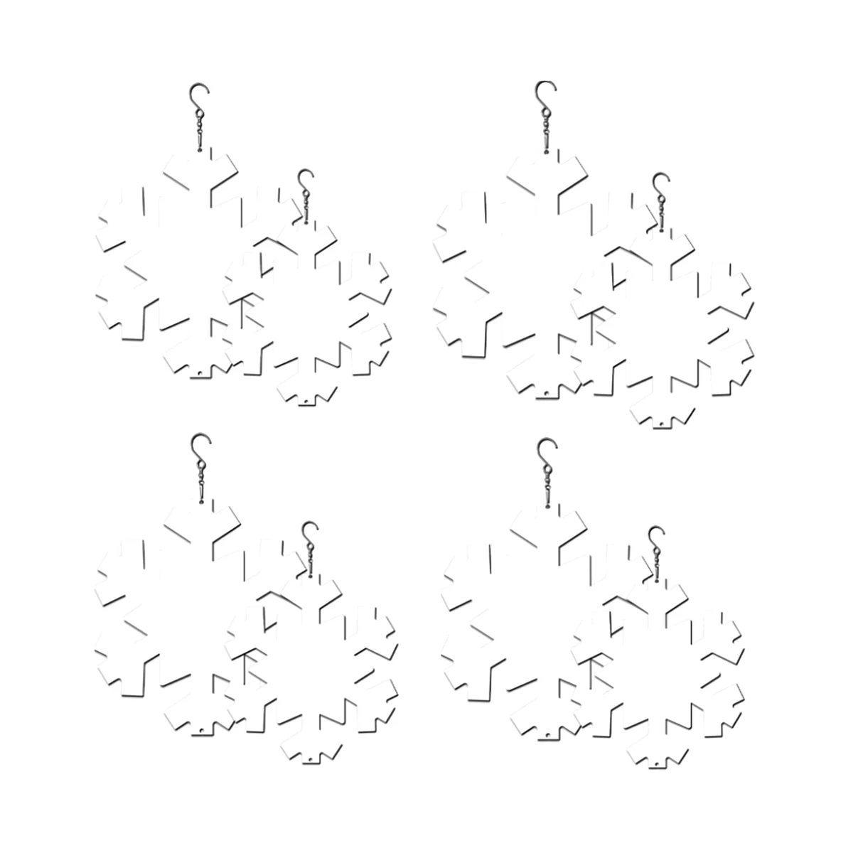 

8 Pack 10 Inch Sublimation Wind Spinner Blanks,3D Snow Sublimation Wind Spinner Blanks for Outdoor Garden Decoration