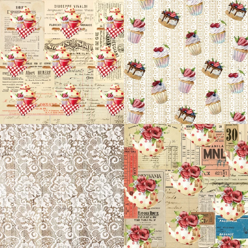 KSCRAFT 6 дюймов односторонний печатный рисунок креативная бумажная искусственная