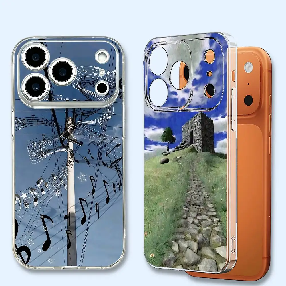Фото Прозрачный чехол Webcore Ancient из мягкого ТПУ для iPhone 17, 16, 15, 14, 13, 12, 11 Pro Max E, полная защита №1